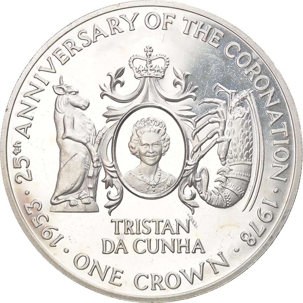 Coin, Tristan Da Cunha, Elizabeth II, Crown, 1978, Pobjoy Mint, 