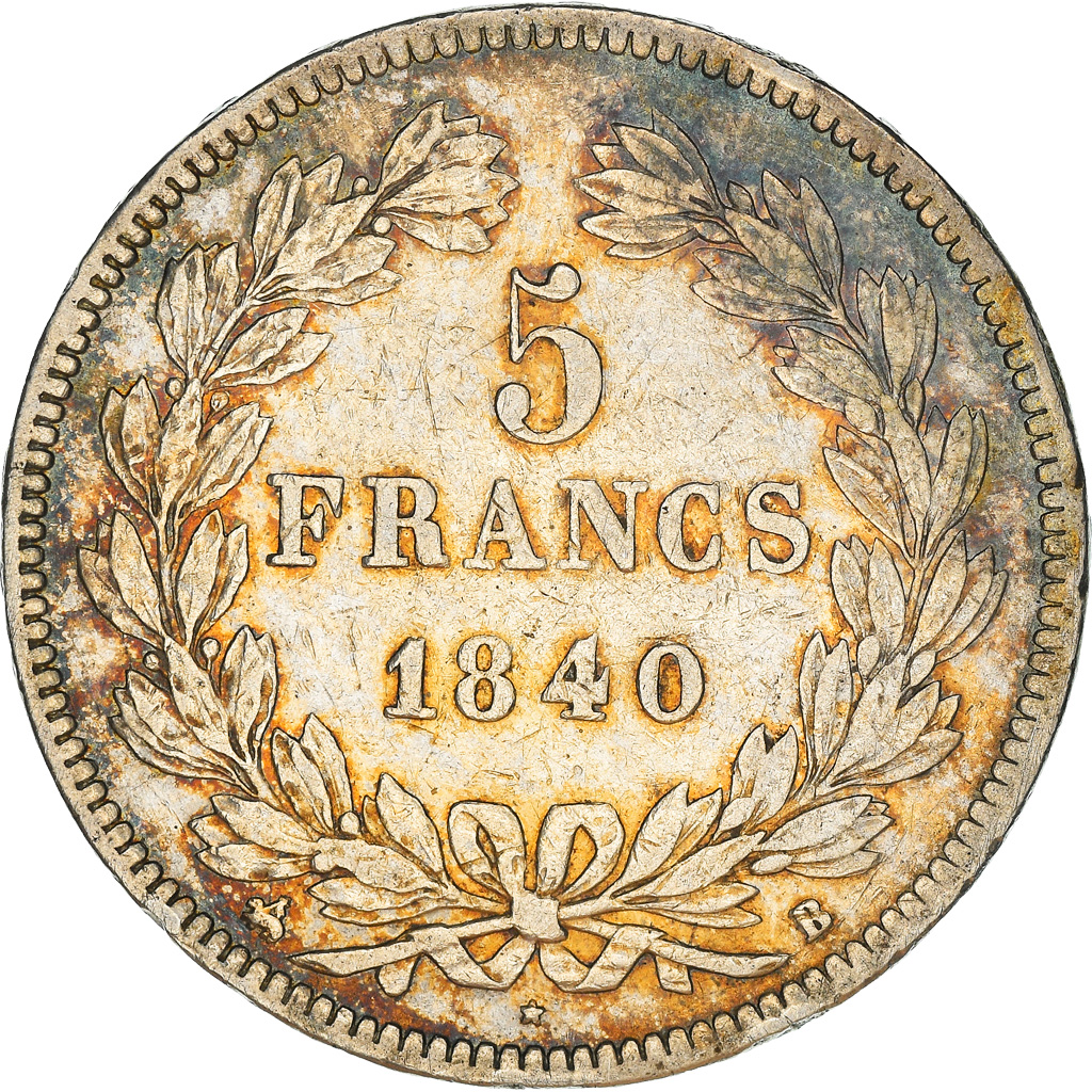 Coin, France, Louis-Philippe, 5 Francs, 1840, Rouen, , Silver