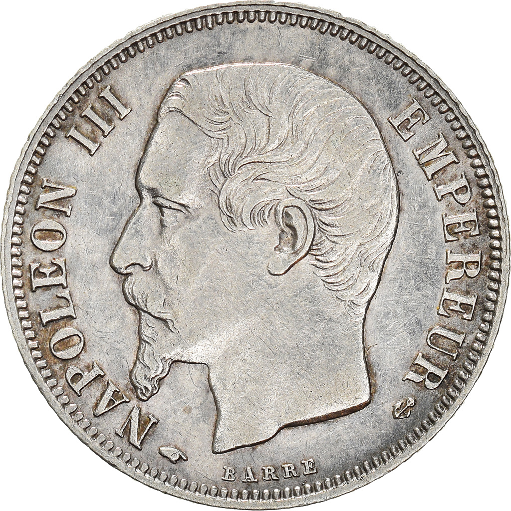 Coin, France, Napoleon III, Napoléon III, Franc, 1859, Paris, 