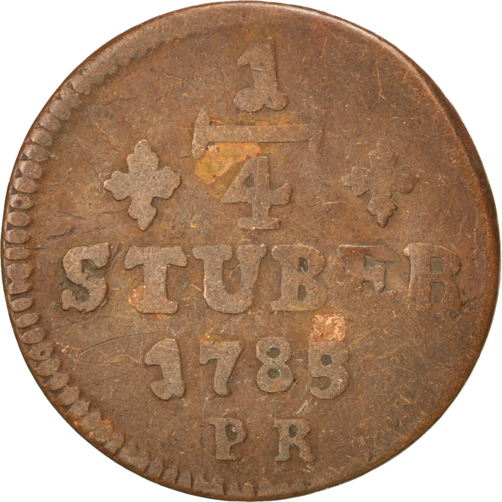 Coin, German States, JULICH-BERG, Karl Theodor, 1/4 Stüber, 1785, 