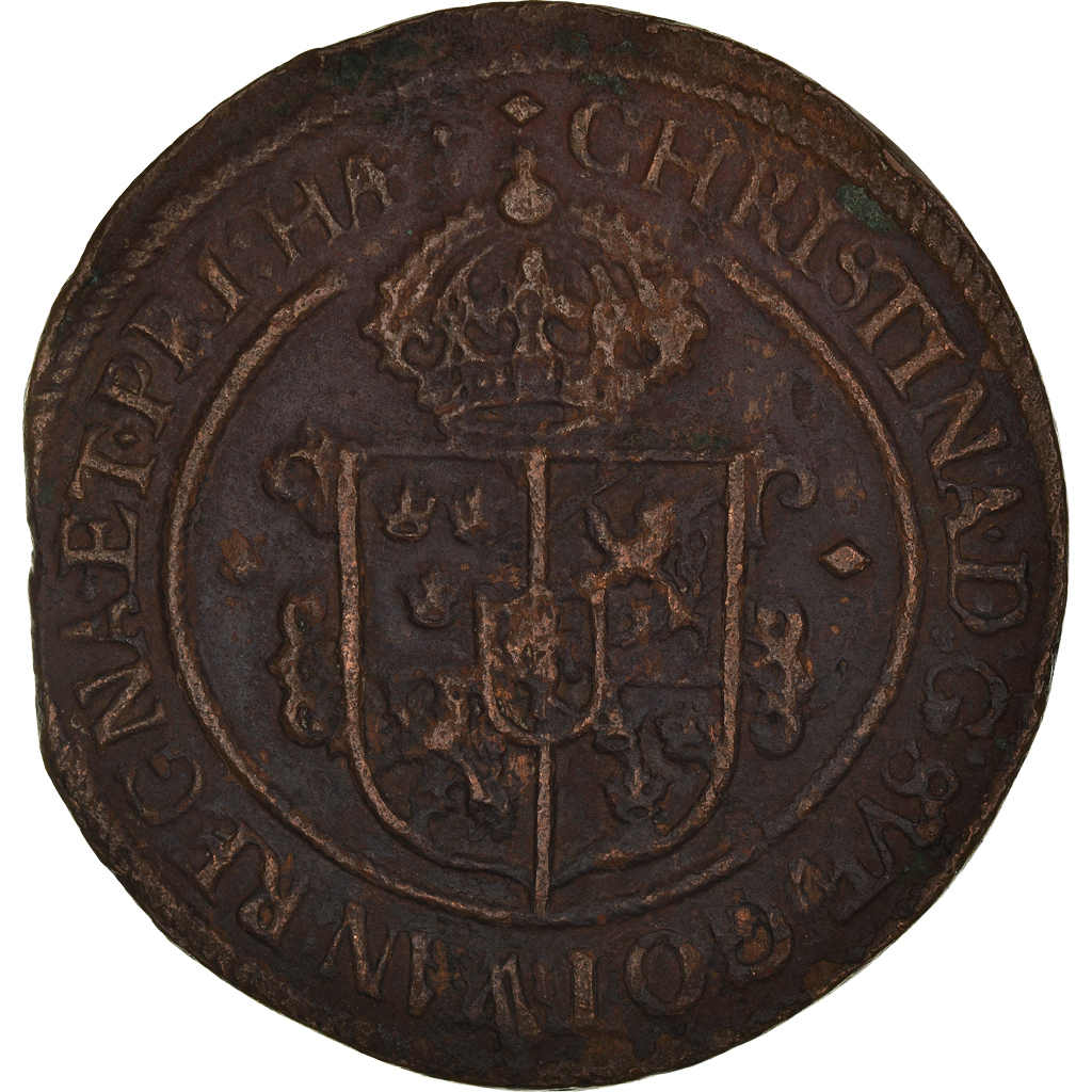 Coin, Sweden, Kristina, Ore, 1646, Avesta, , Copper, KM:162.2