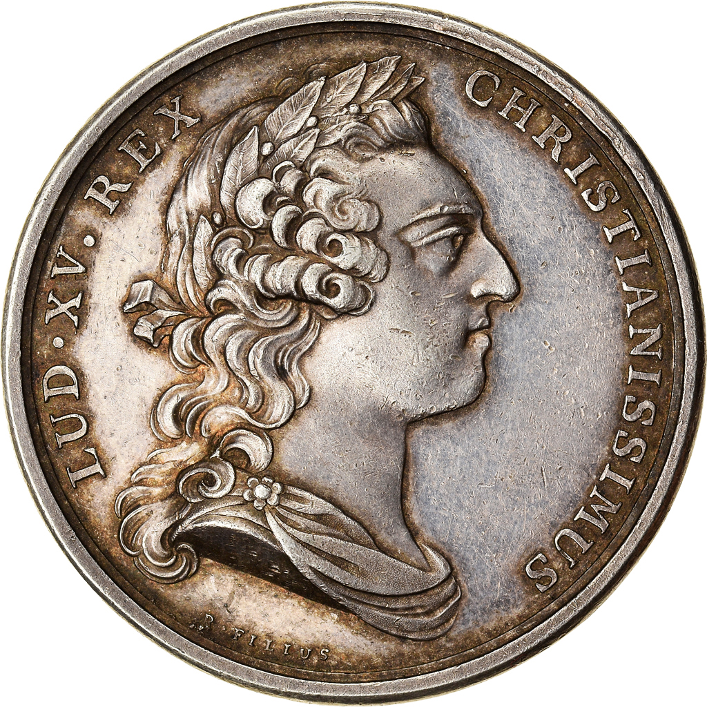 France, Medal, Royal, Louis XV, Naissance du Comte d'Artois, 1757, Filius