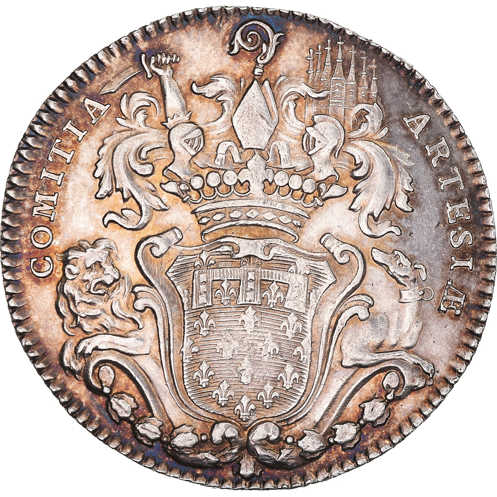 France, Token, Royal, Louis XVI, États d'Artois, Duvivier, , Silver