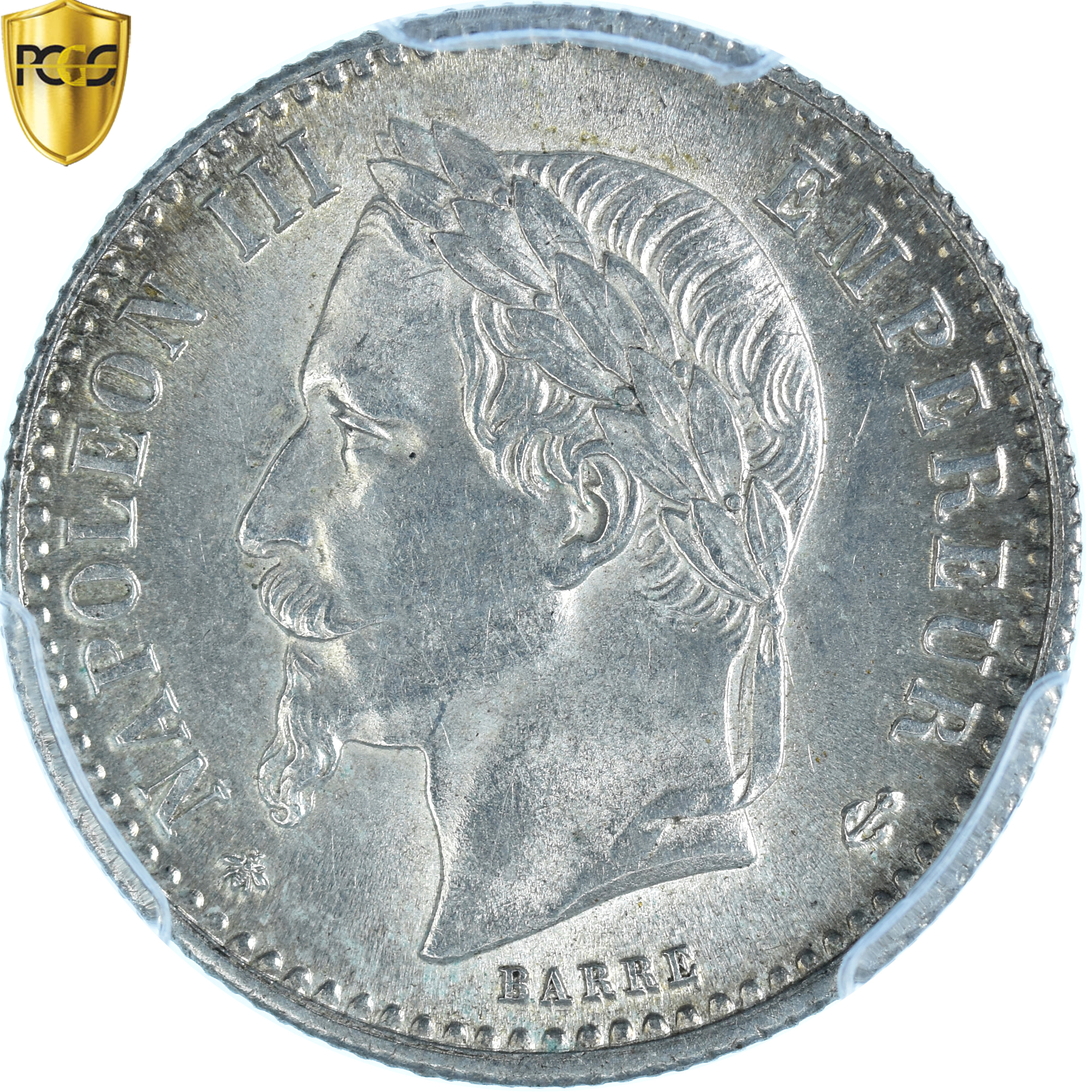 Coin, France, Napoleon III, 50 Centimes, 1864, Paris, PCGS, MS63, 