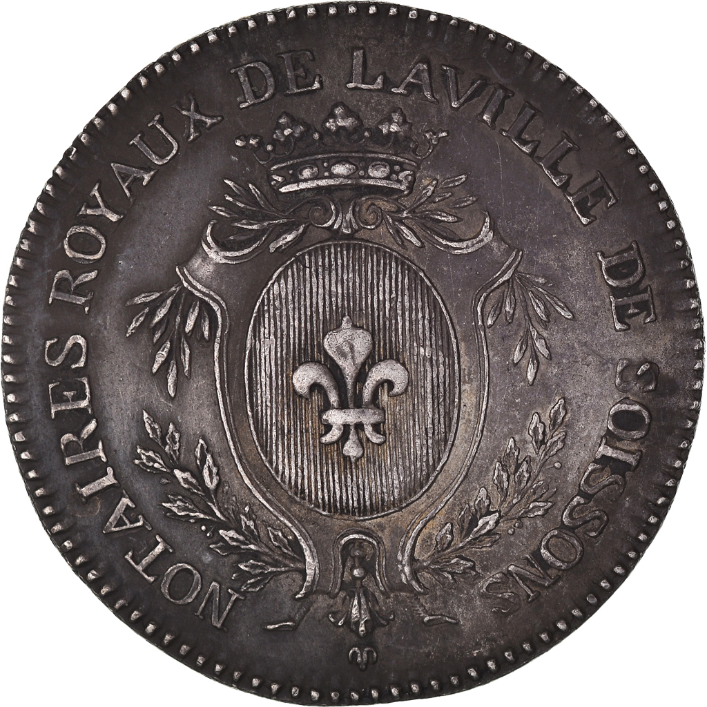 France, Token, Louis XVI, Notaires de Soissons, , Silver
