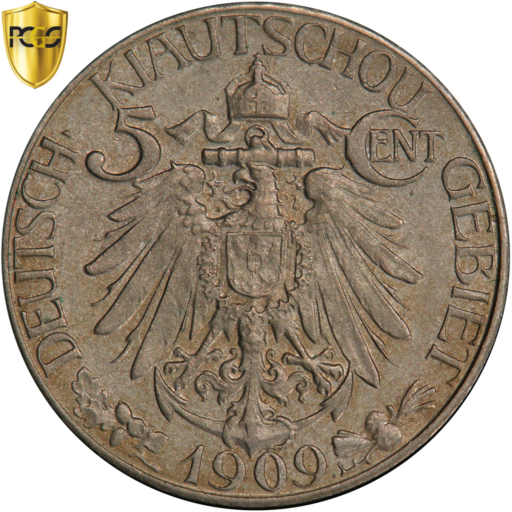 Coin, China, German Colonies, Kiau Chau, Wilhelm II, 5 Cents, 1909, Berlin