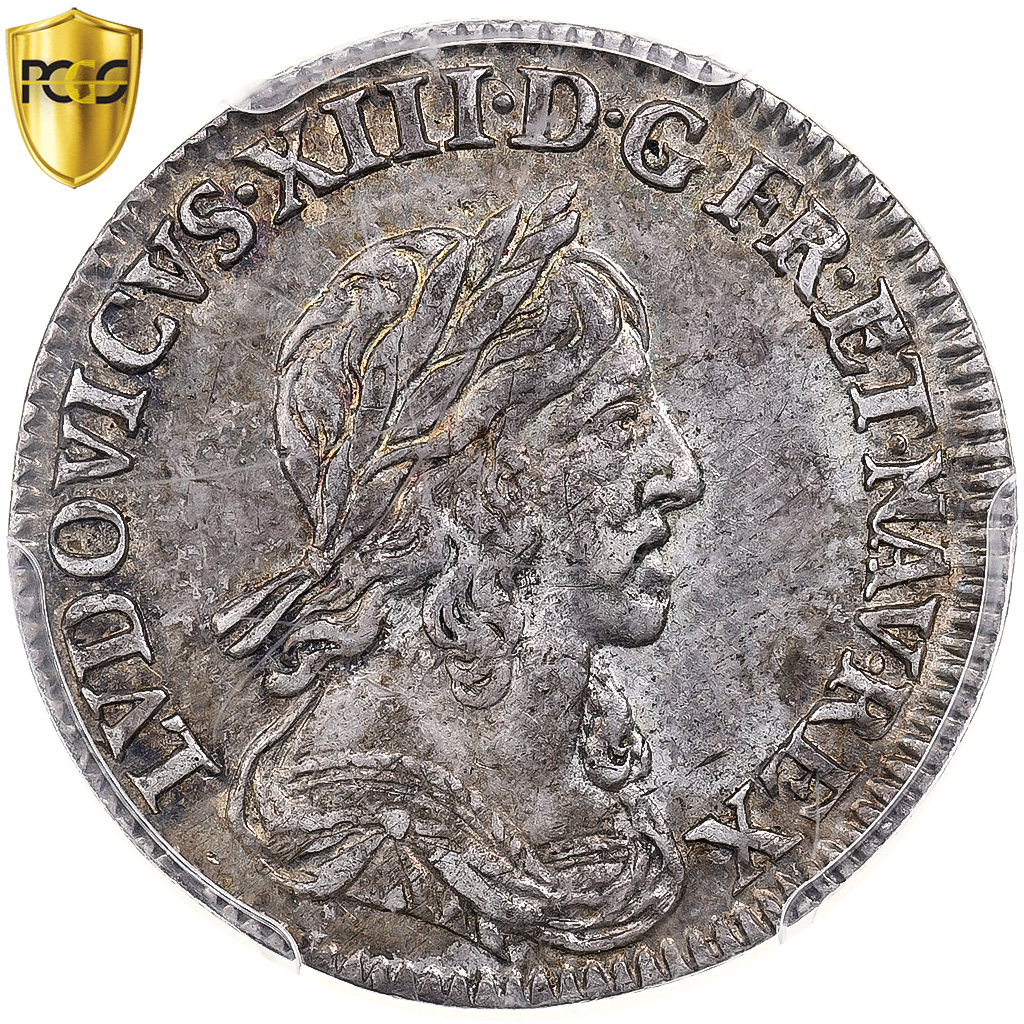 France, Louis XIII, 1/12 Ecu à la mèche courte, 1642, Paris, TOP POP, Silver