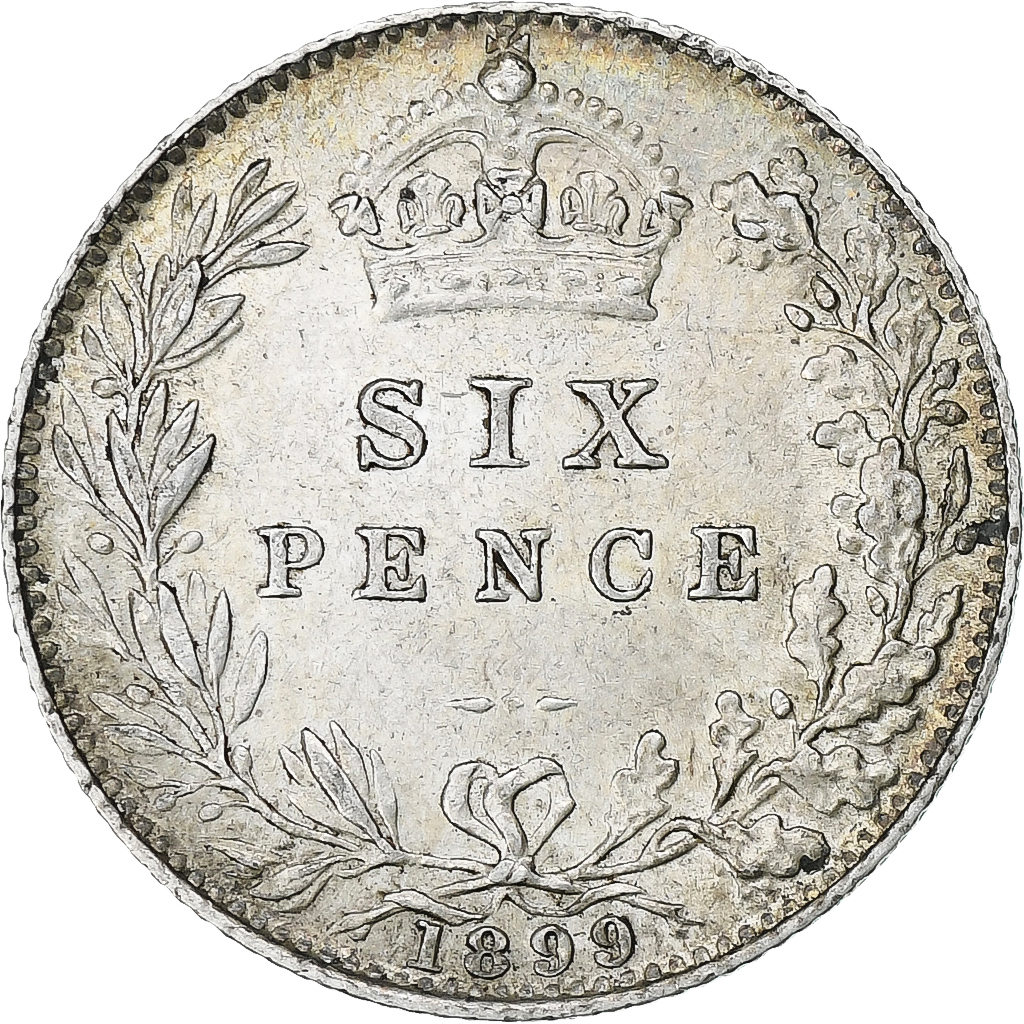 Great Britain, Victoria, 6 Pence, 1899, Silver, , KM:779