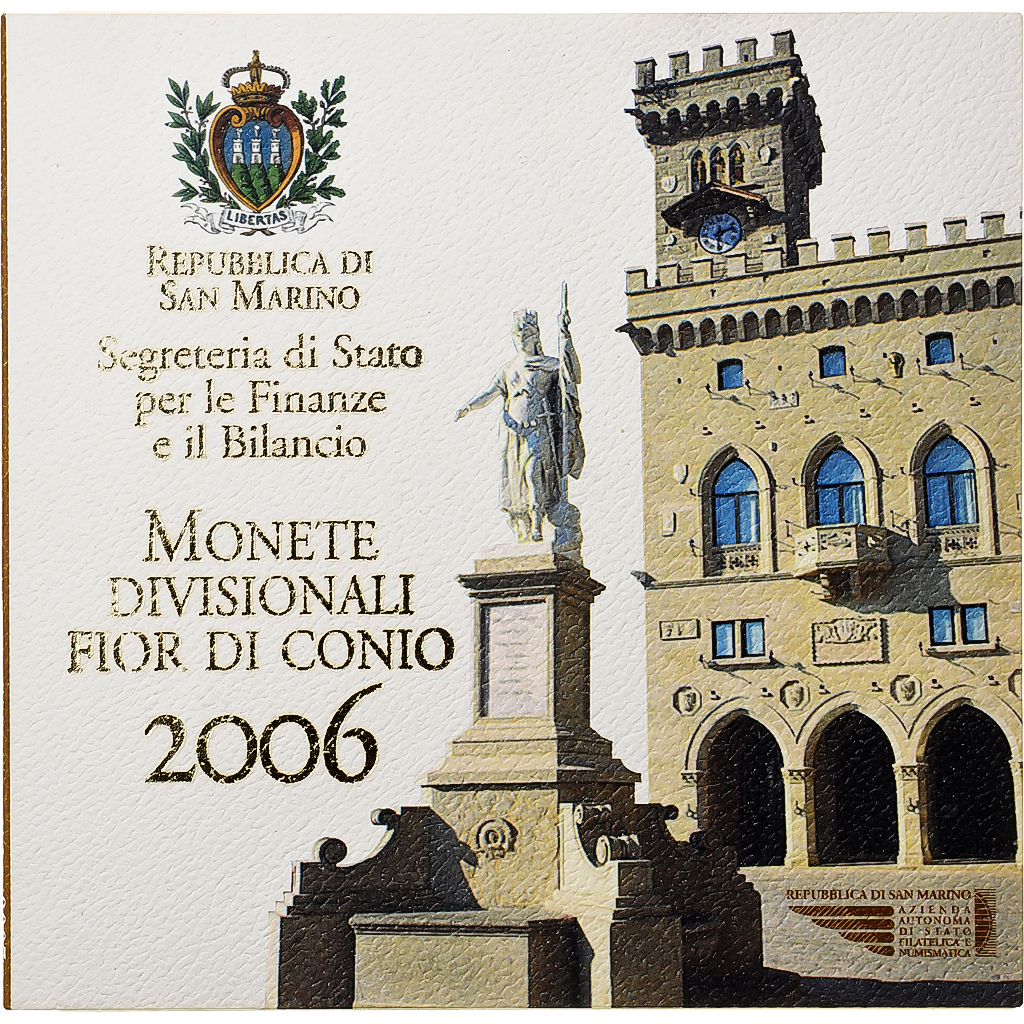 San Marino, Set 1 ct. - 5 Euro, Coin card, 2006, Rome, STGL