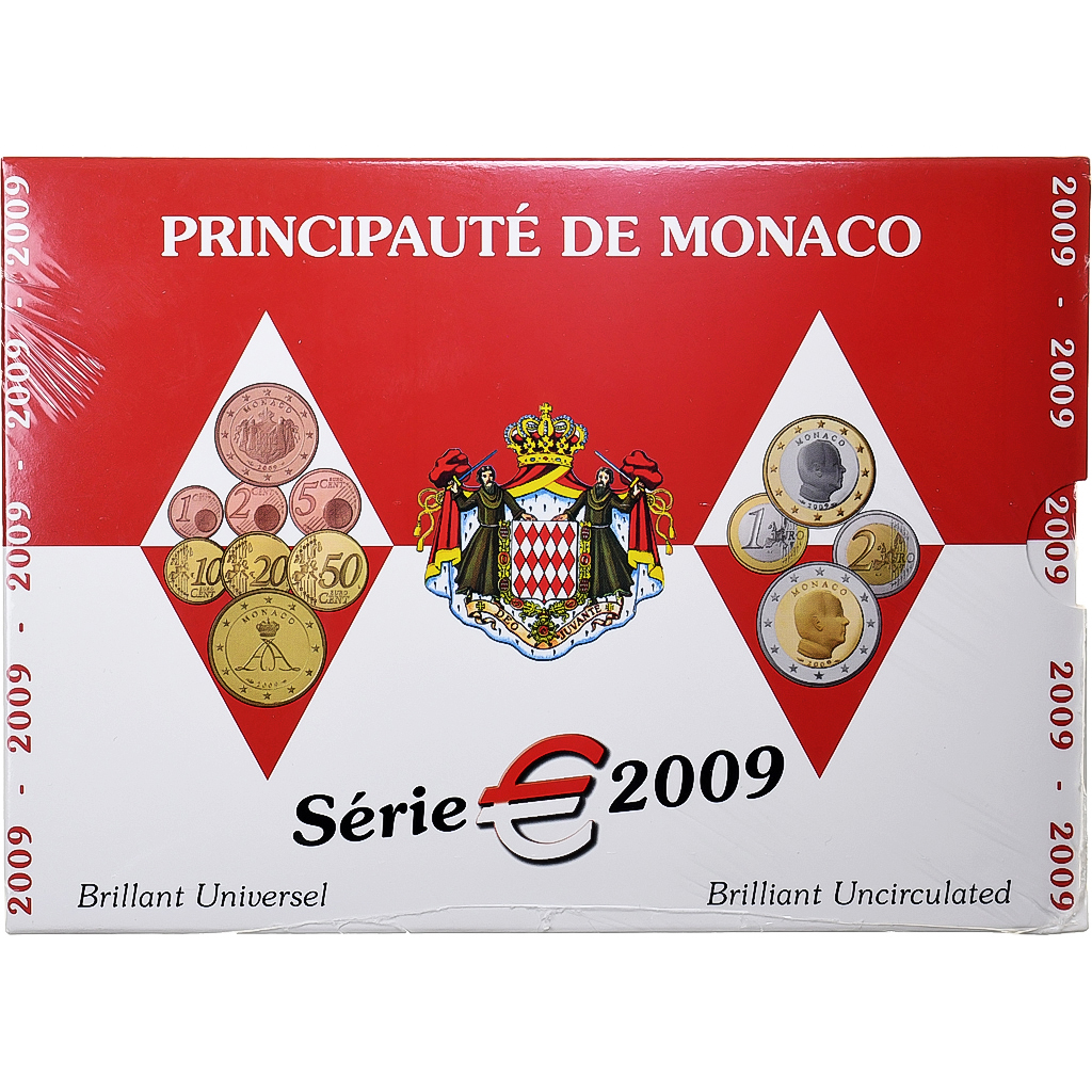 Monaco, Albert II, Coffret 1c. à 2€, BU, 2009, MDP, STGL
