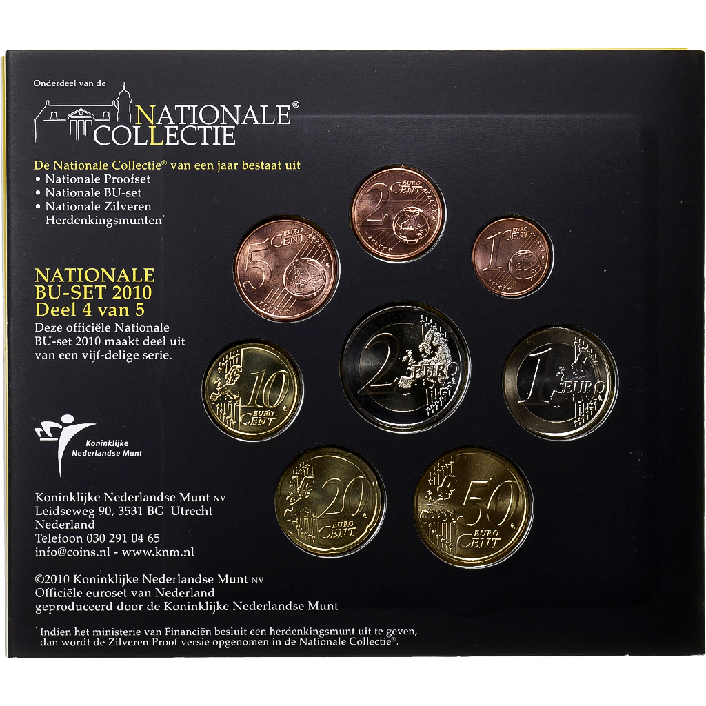 Niederlande, Beatrix, Set 1 ct. - 2 Euro + Token, BU, 2010, Utrecht, STGL