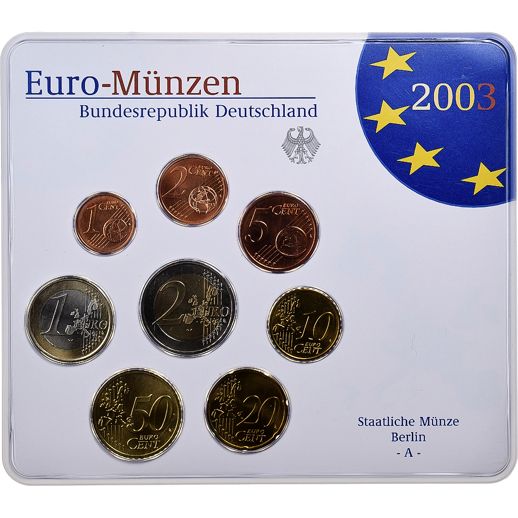 Germany, Set 1 ct. - 2 Euro, BU, 2003, Berlin, 