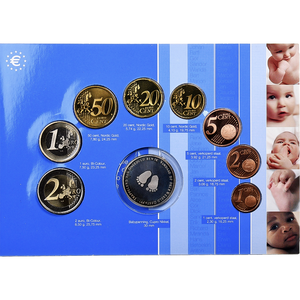 Niederlande, Beatrix, Set 1 ct. - 2 Euro + Token, BU, 2005, Utrecht, STGL