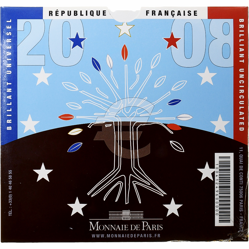 France, Set 1 ct. - 2 Euro, BU, 2008, MDP, FDC