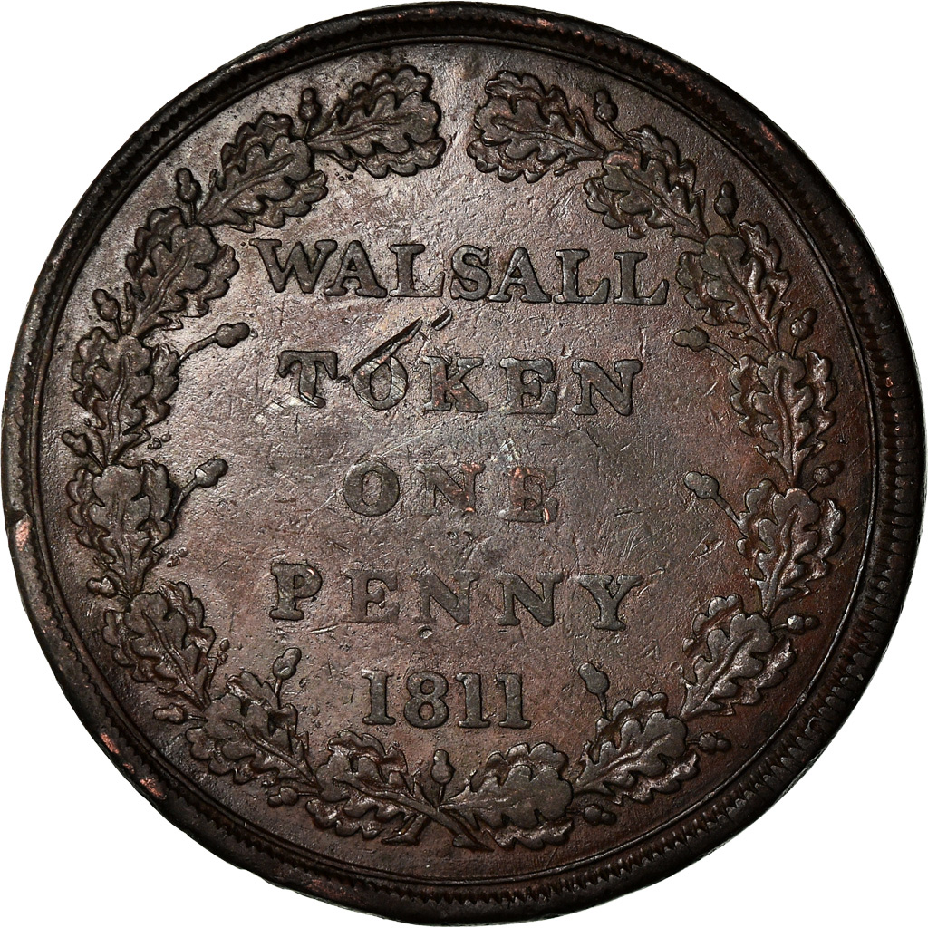 Coin, Great Britain, Staffordshire, Joseph Parker Walsall, Penny Token, 1811