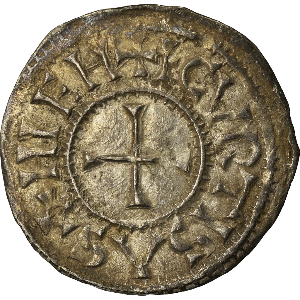 Coin, France, Charles le Chauve, Denier, 864-865, Curtisasonien, AU