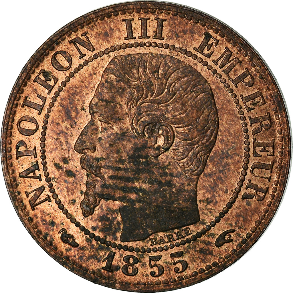 Coin, France, Napoleon III, Napoléon III, Centime, 1855, Paris, 