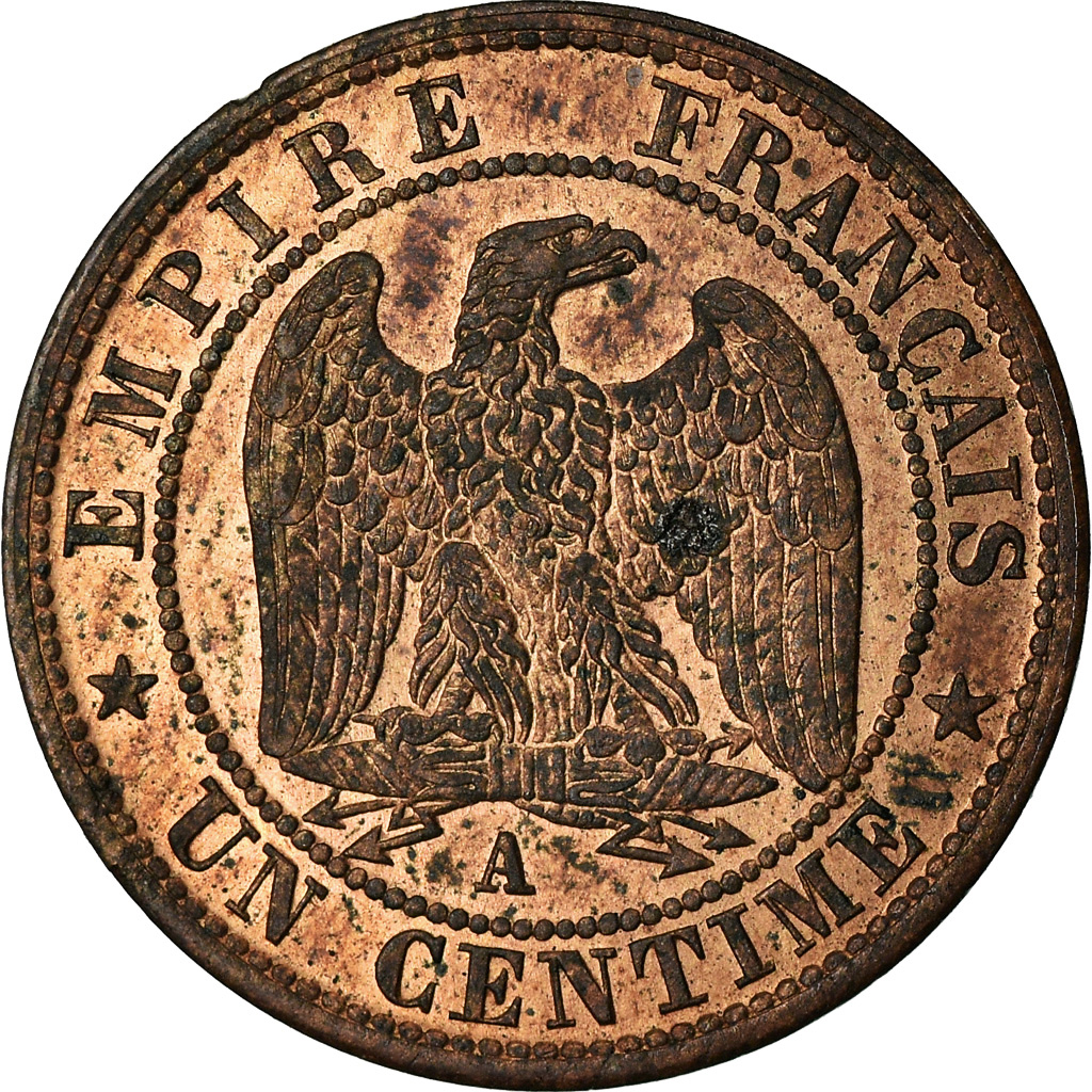 Coin, France, Napoleon III, Napoléon III, Centime, 1855, Paris, 
