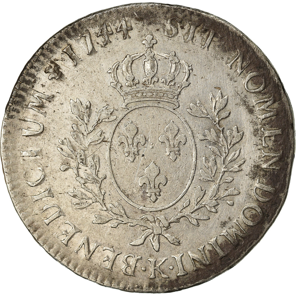 Coin, France, Louis XV, Écu au bandeau, Ecu, 1744, Bordeaux, , Silver
