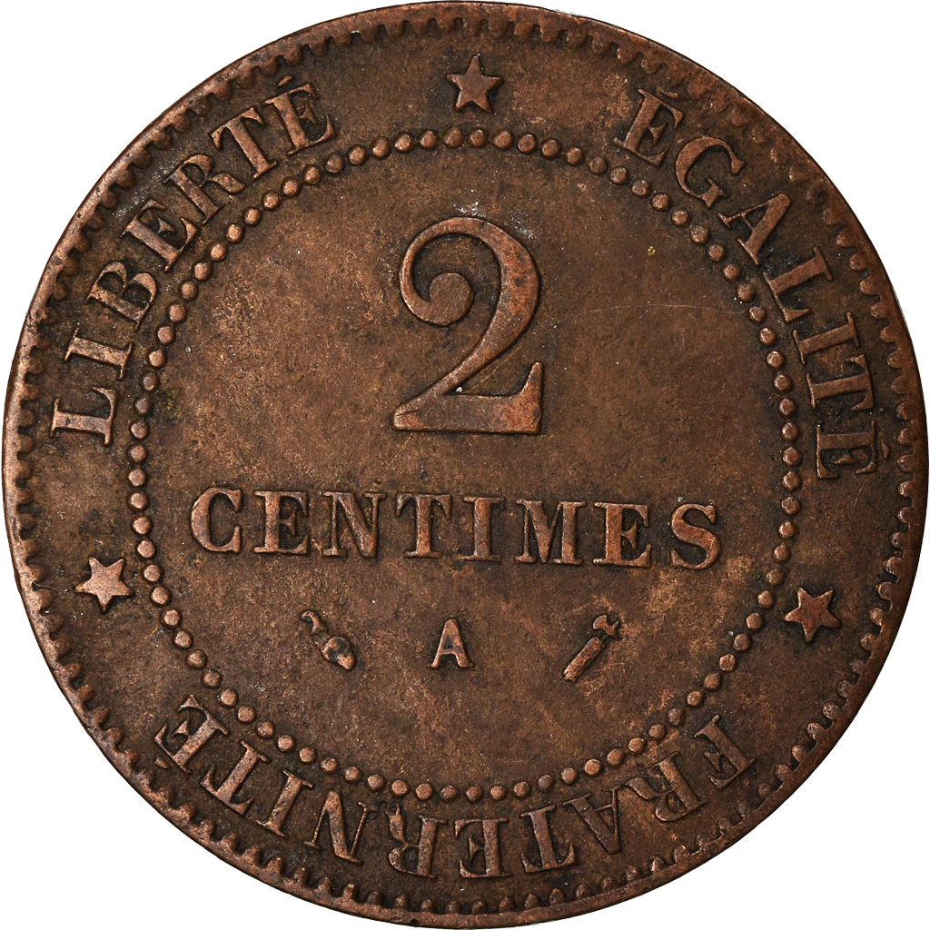 Coin, France, Cérès, 2 Centimes, 1886, Paris, , Bronze, KM:827.1