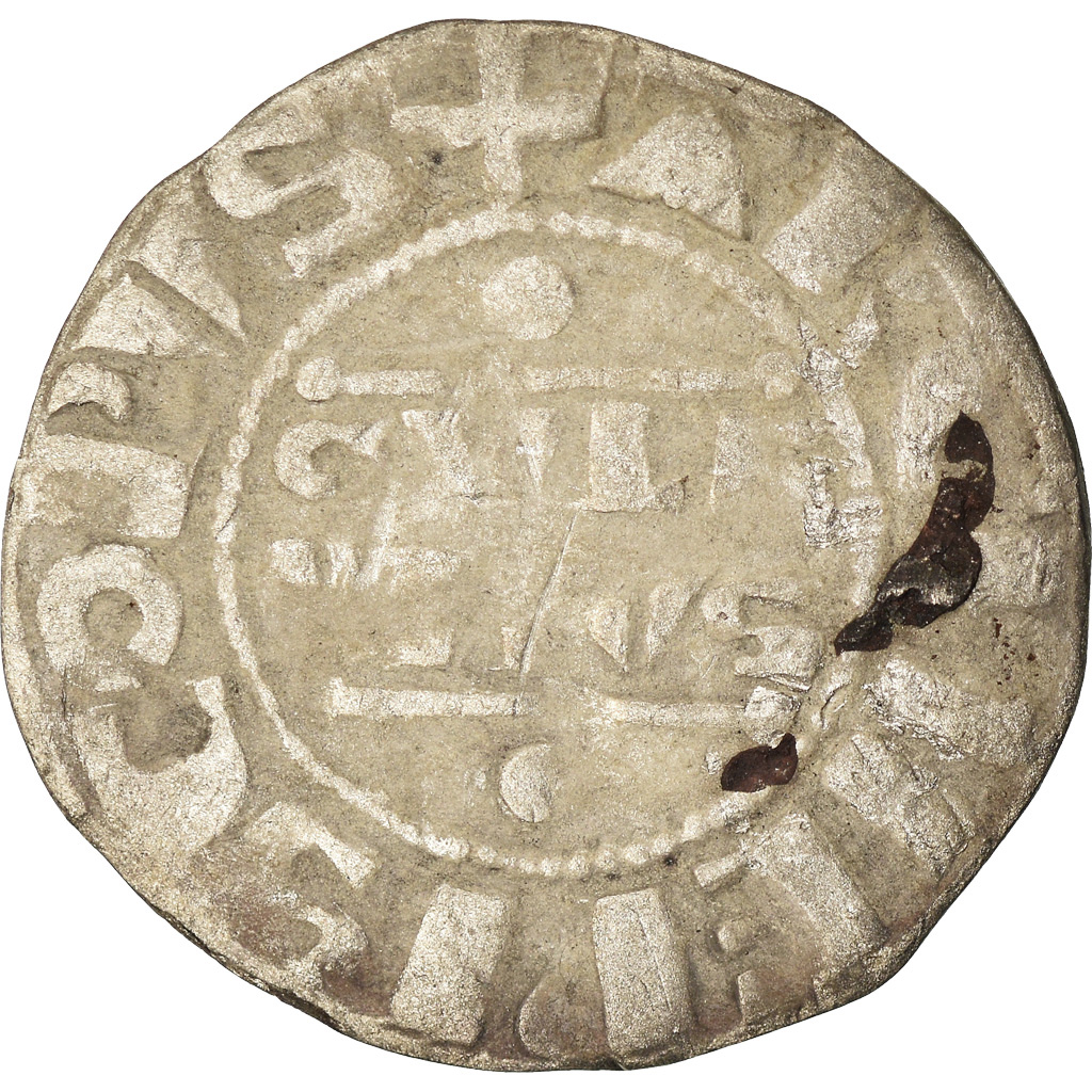 Coin, France, Champagne, Guillaume I, Denarius, 1176-1202, Reims, 