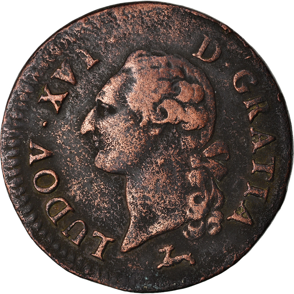 Coin, France, Louis XVI, Sol ou sou, Sol, 1784, Orléans, , Copper