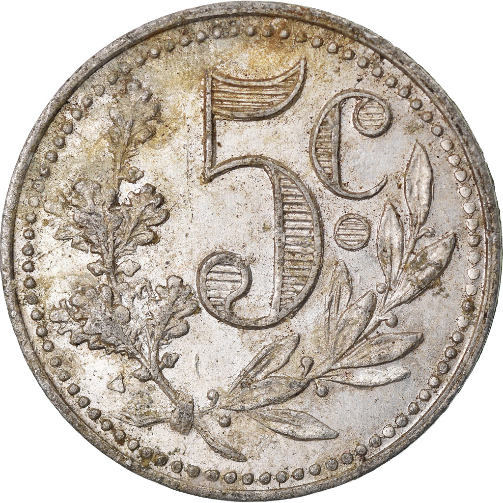 Coin, Algeria, 5 Centimes, 1916, , Aluminium, Elie:10.3