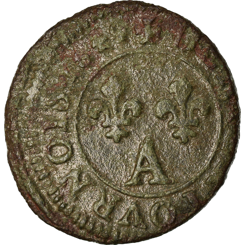 Coin, France, Louis XIV, Denier Tournois, 1649, Paris