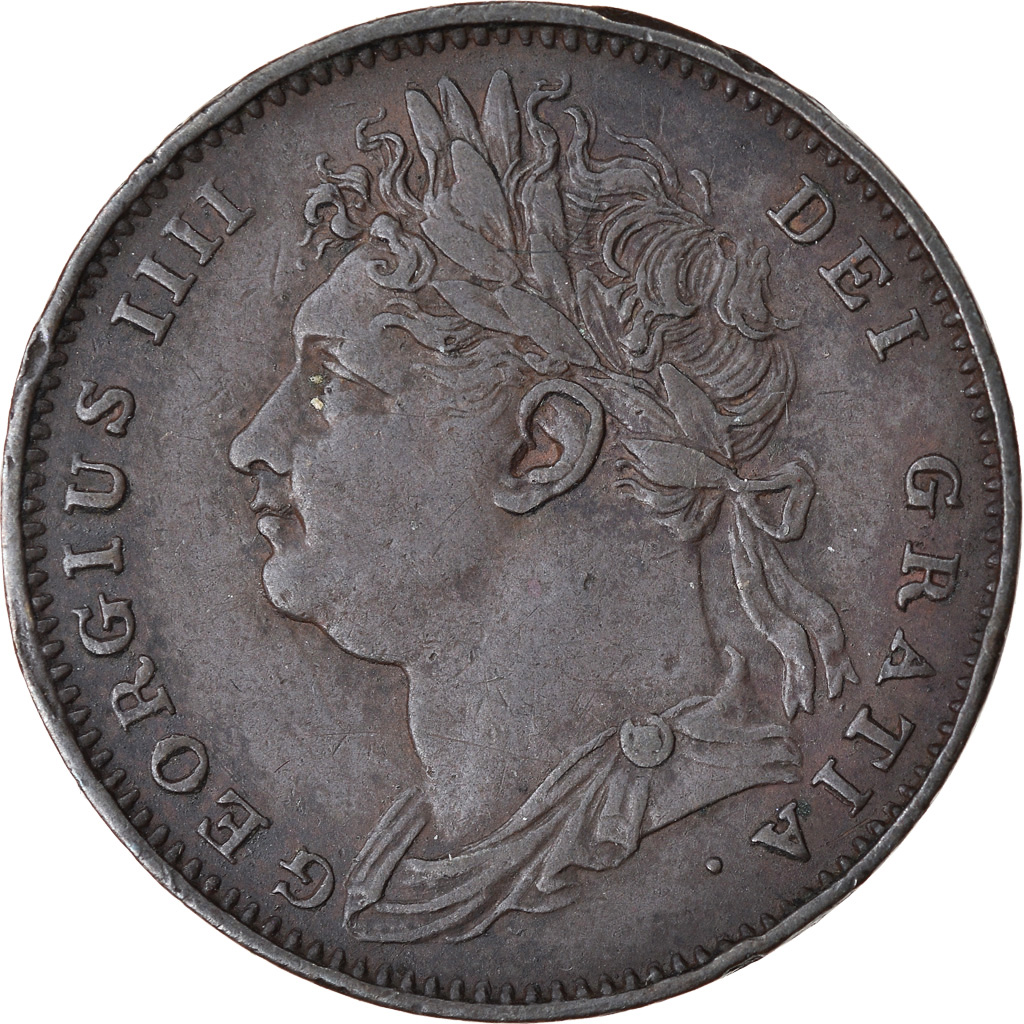 Coin, Great Britain, George IV, Farthing, 1821, , Copper, KM:677