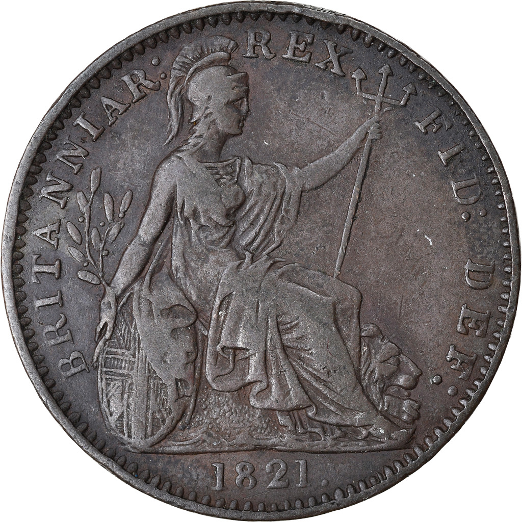 Coin, Great Britain, George IV, Farthing, 1821, , Copper, KM:677