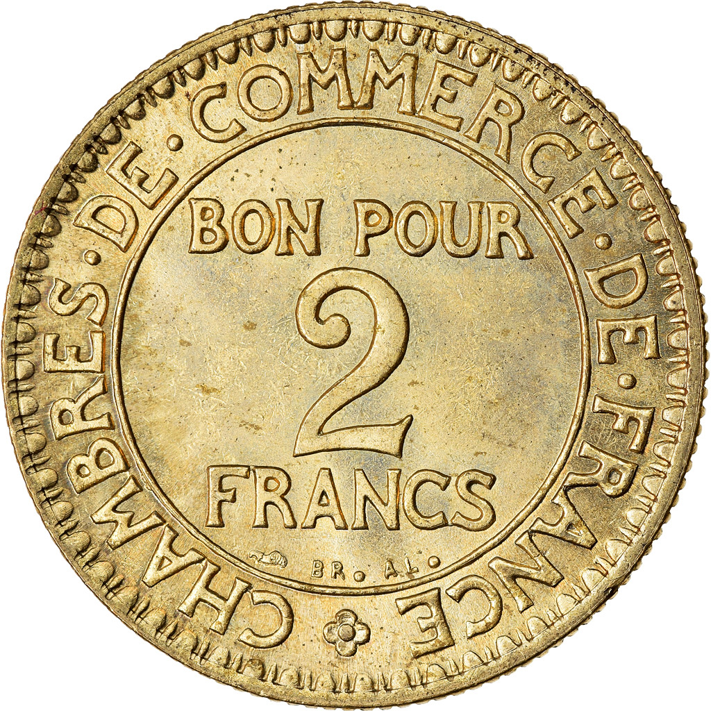 Coin, France, Chambre de commerce, 2 Francs, 1925, Paris, 