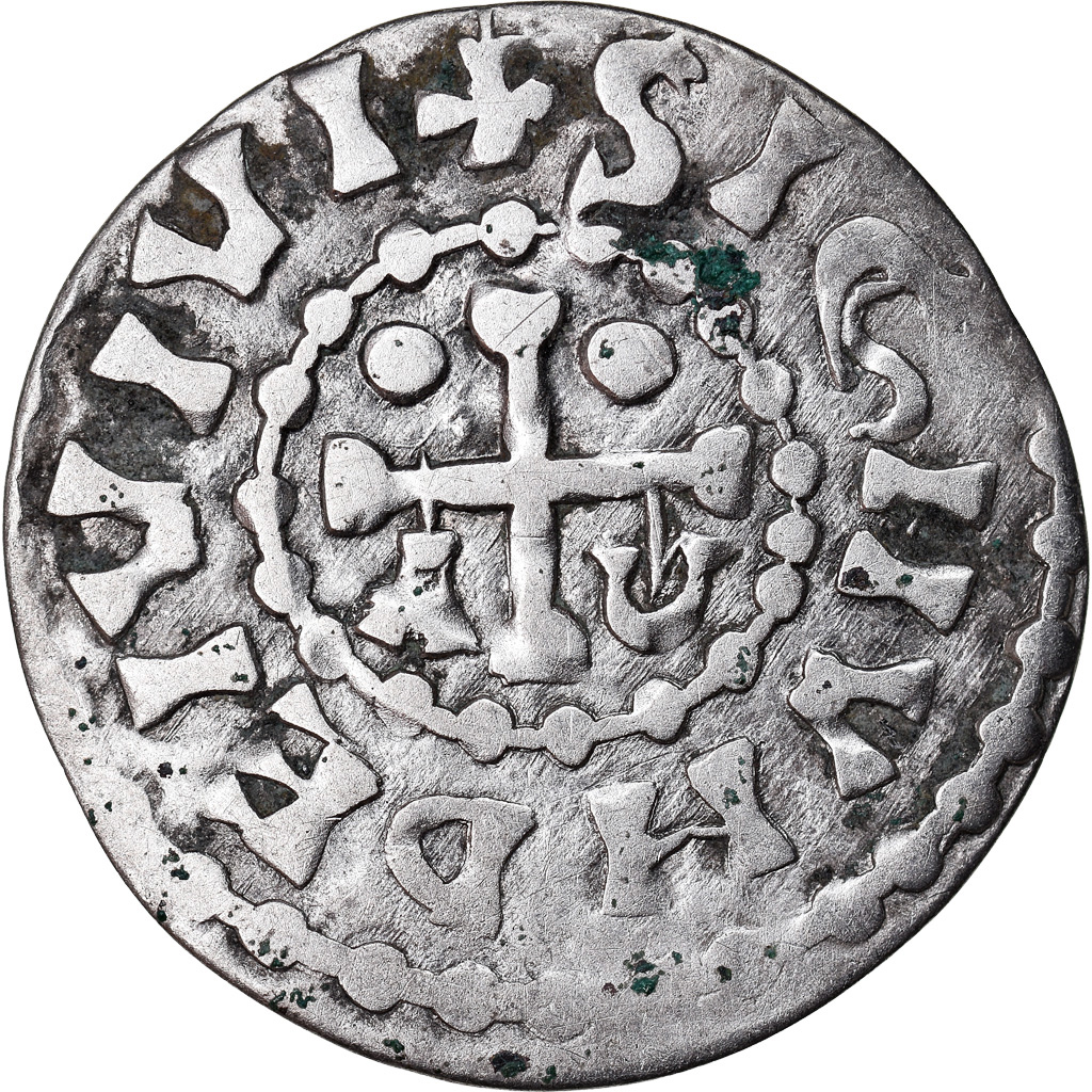 Coin, France, Herbert I, Denarius, Le Mans, Immobilized type, , Silver