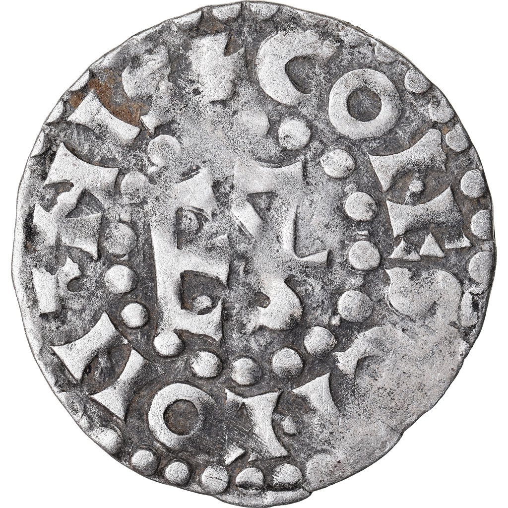 Coin, France, Herbert I, Denarius, Le Mans, Immobilized type, , Silver