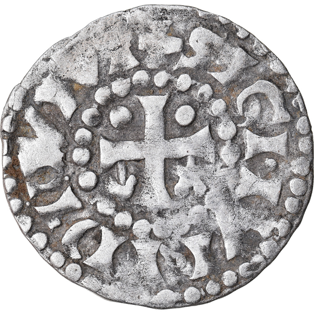 Coin, France, Herbert I, Denarius, Le Mans, Immobilized type, , Silver