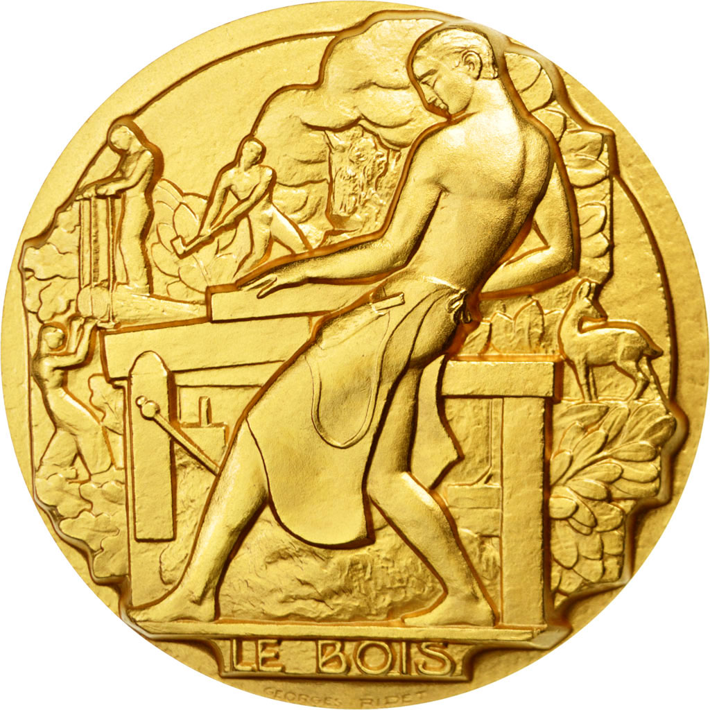 France, Medal, The Fifth Republic, Business & industry, , Gilt Bronze