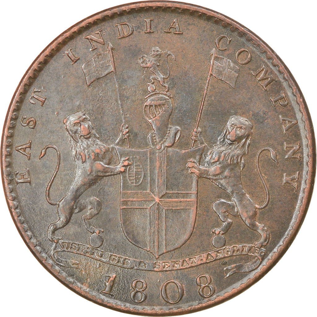 Coin, INDIA-BRITISH, MADRAS PRESIDENCY, 10 Cash, 1808, Soho Mint, Birmingham