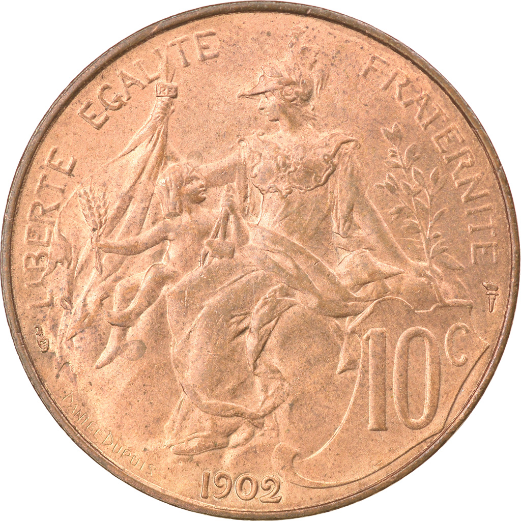 Coin, France, Dupuis, 10 Centimes, 1902, Paris, MS, Bronze, KM:843