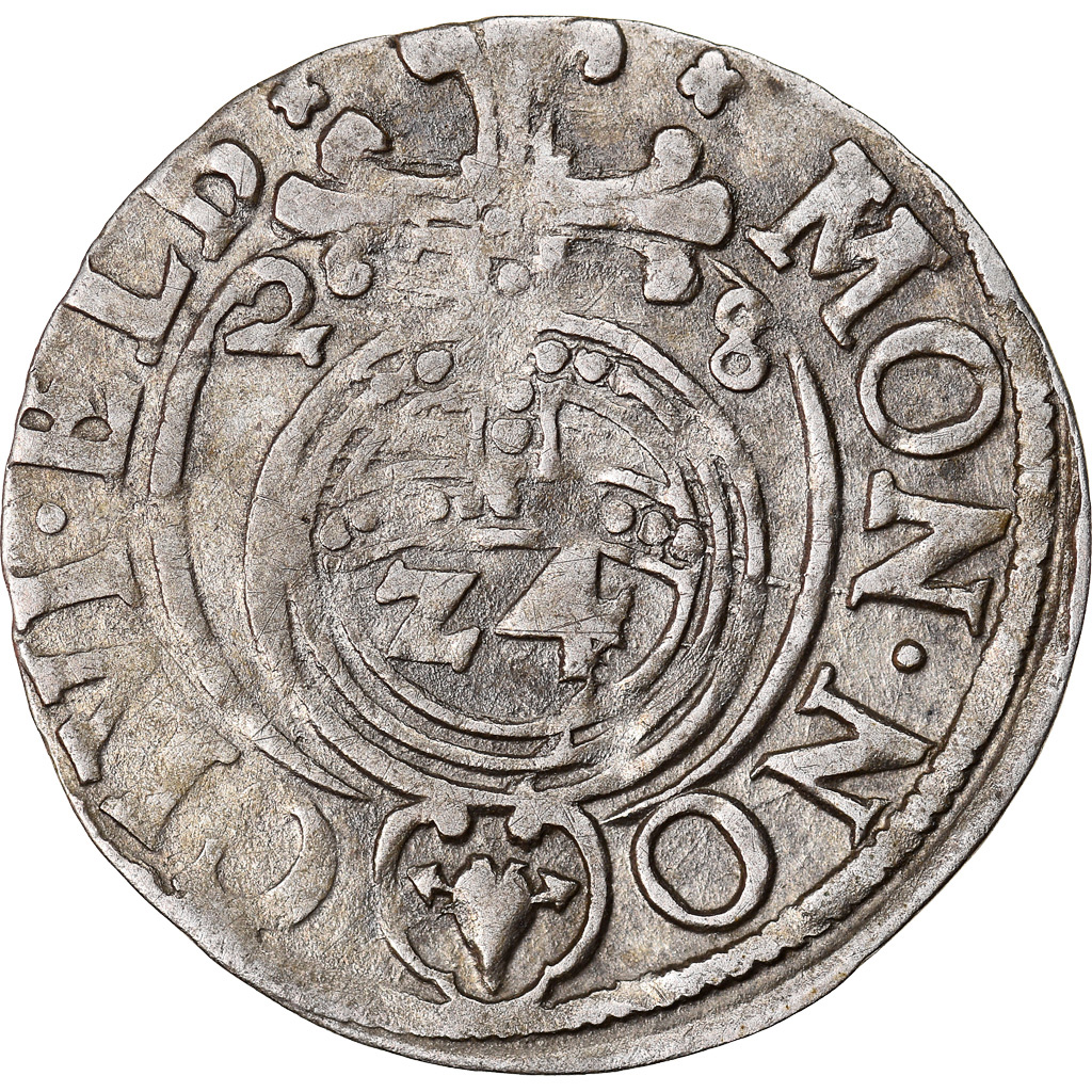 Coin, Poland, ELBING, Gustav II Adolph, 1/24 Thaler, 1628, , Silver