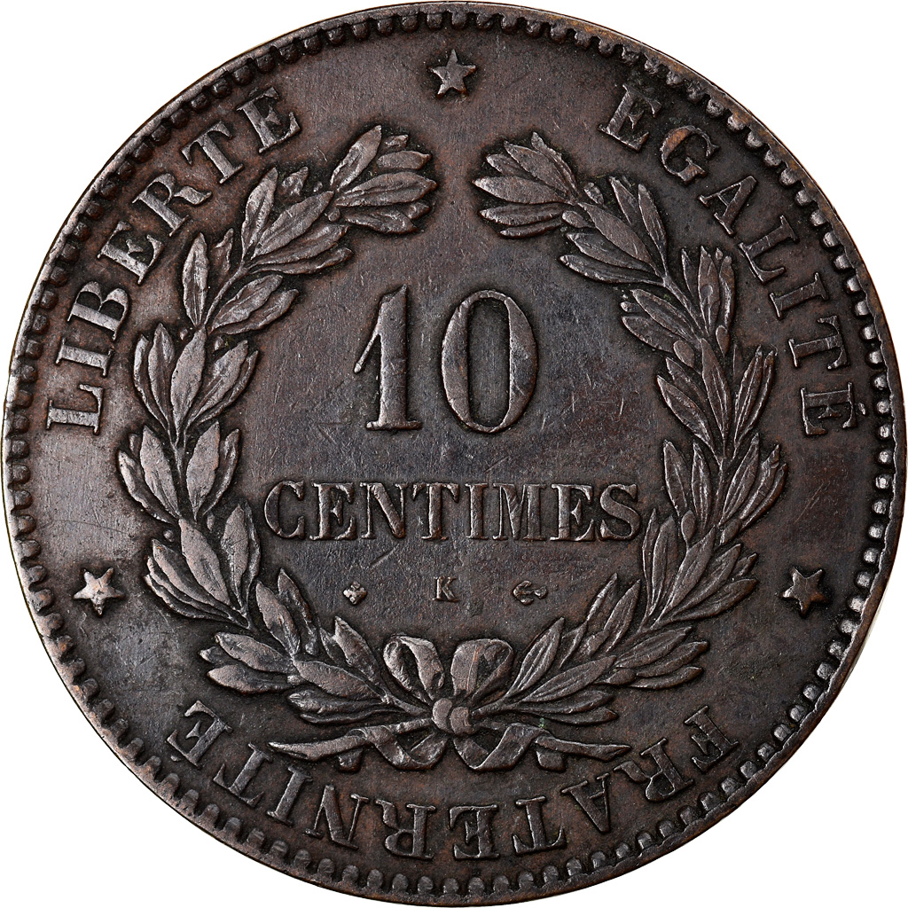Coin, France, Cérès, 10 Centimes, 1878, Bordeaux, , Bronze, KM:815.2
