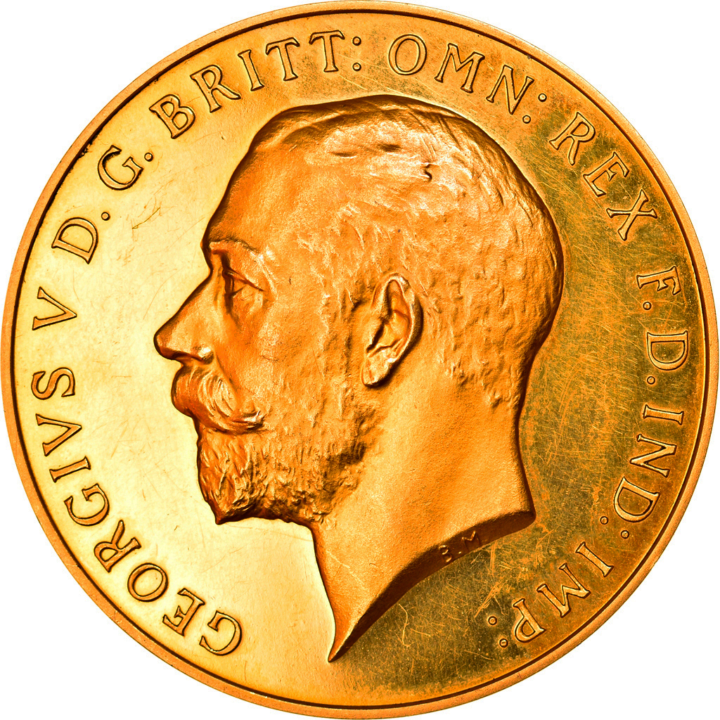 Great Britain, Medal, Georges V, Rugby School Prize Medal, 1911, Gold, Bechmann