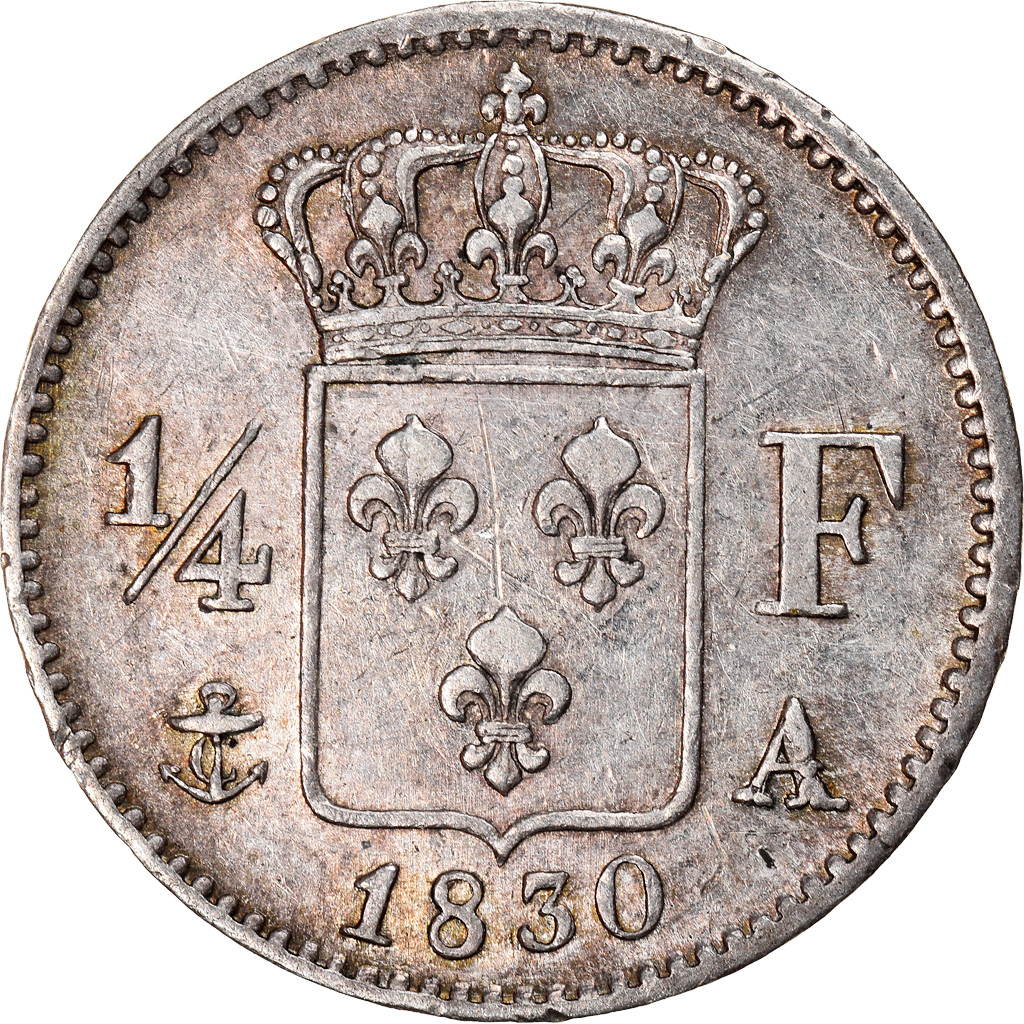 Coin, France, Charles X, 1/4 Franc, 1830, Paris, , Silver, KM:722.1