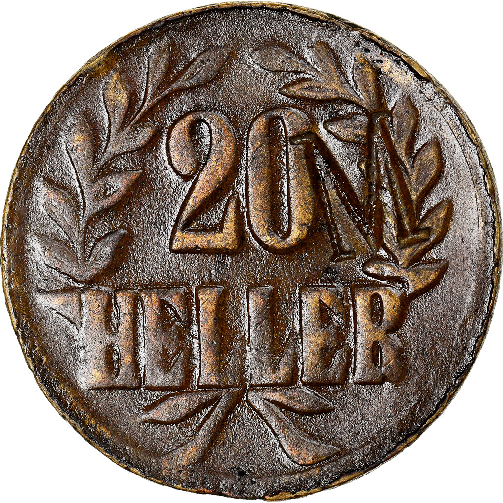 Coin, GERMAN EAST AFRICA, Wihelm II, 20 Heller, 1916, Tabora, Countermark