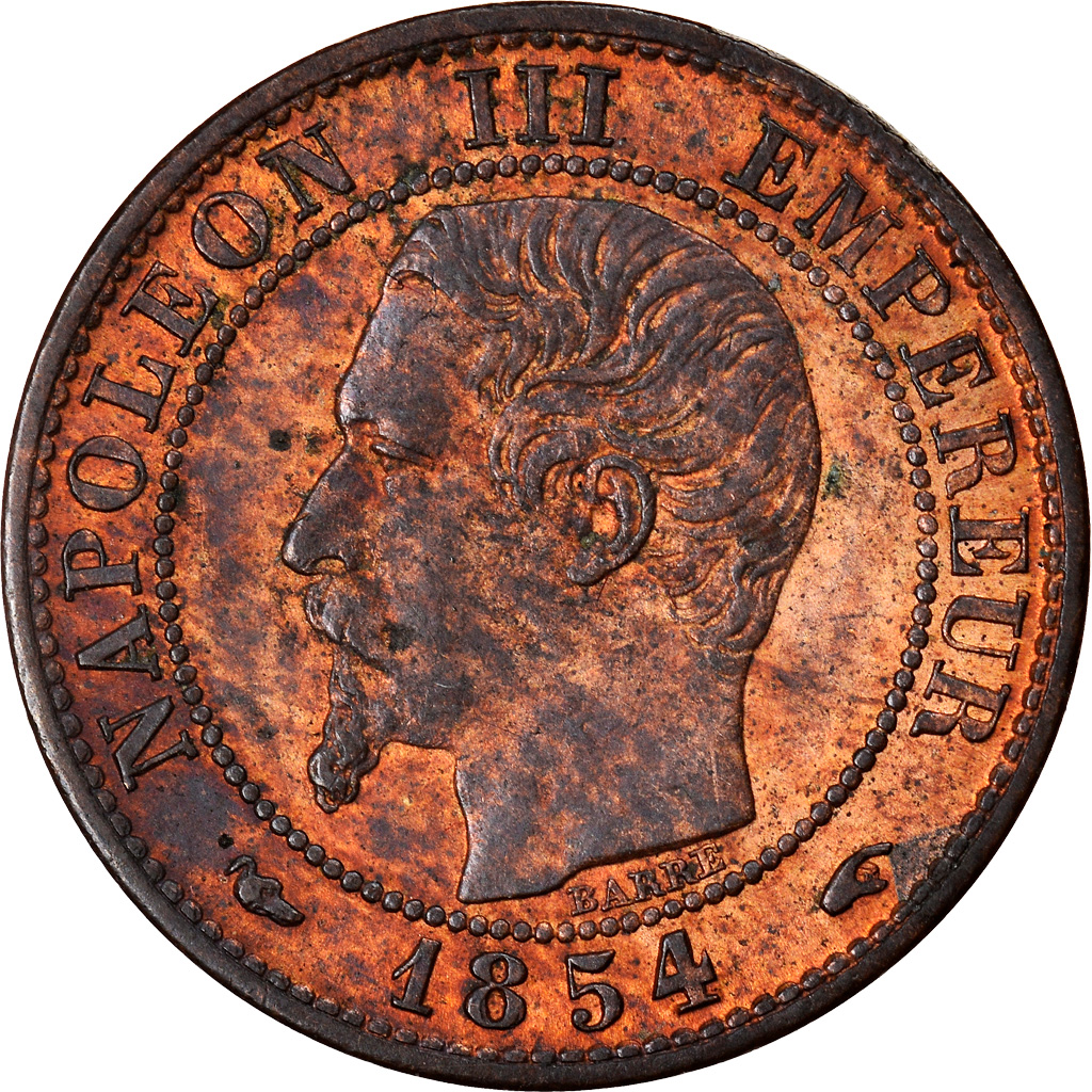 Coin, France, Napoleon III, Napoléon III, Centime, 1854, Paris, 