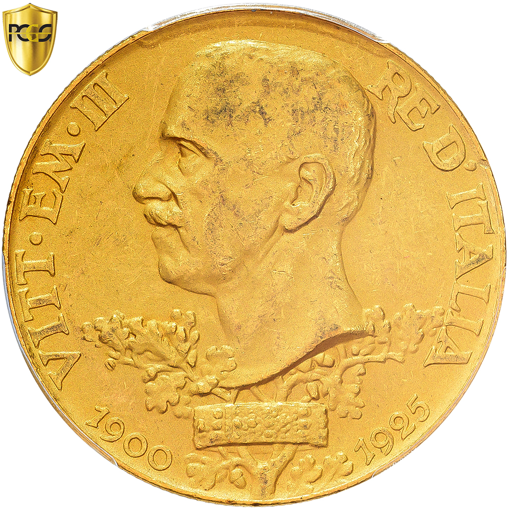 Italy, Vittorio Emanuele III, 100 Lire, 1925, Rome, Gold, PCGS, , KM:66