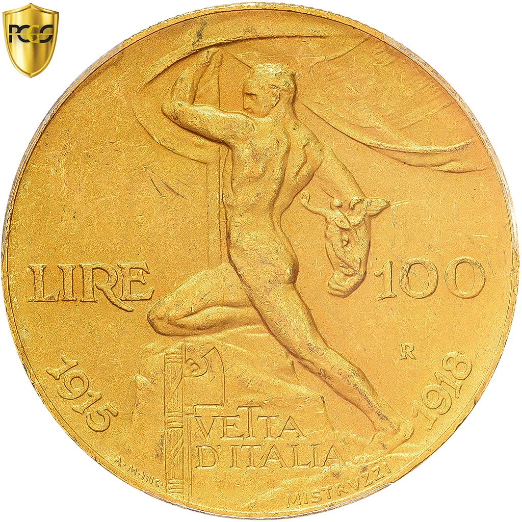 Italy, Vittorio Emanuele III, 100 Lire, 1925, Rome, Gold, PCGS, , KM:66