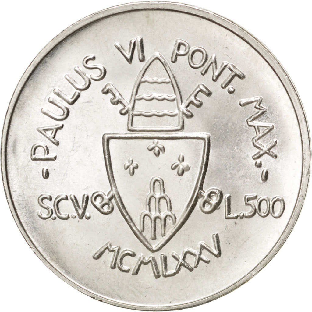 Coin, VATICAN CITY, Paul VI, 500 Lire, 1975, , Silver, KM:131
