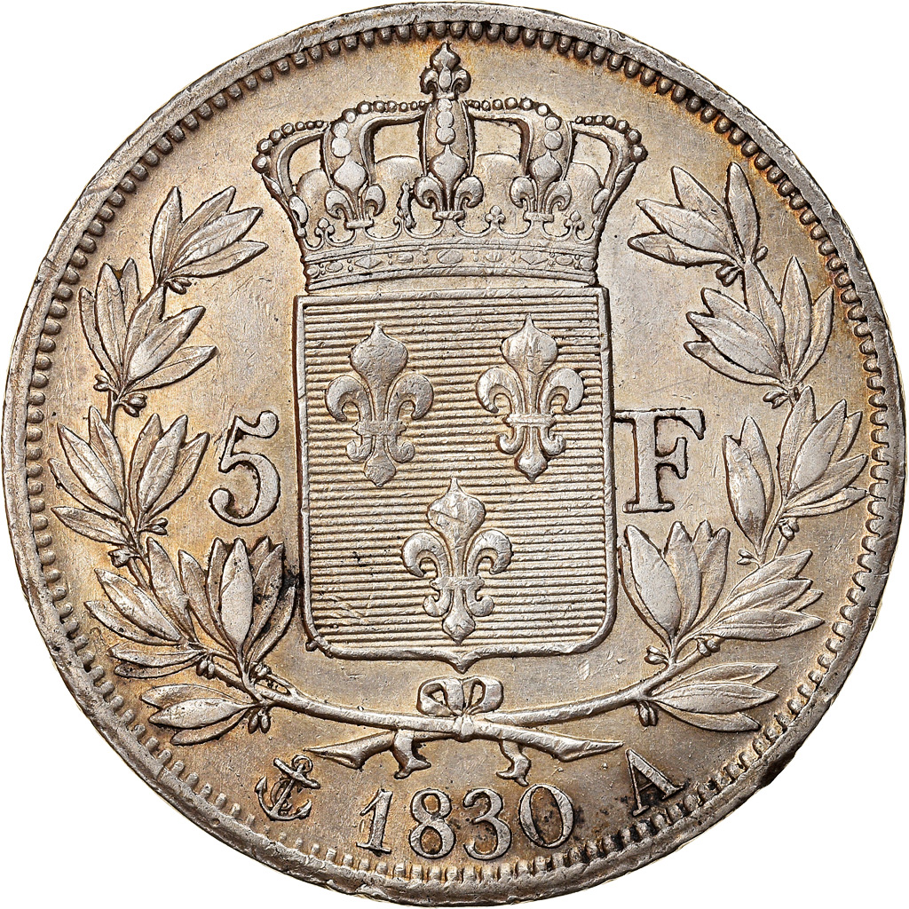 Coin, France, Charles X, 5 Francs, 1830, Paris, , Silver, KM:727