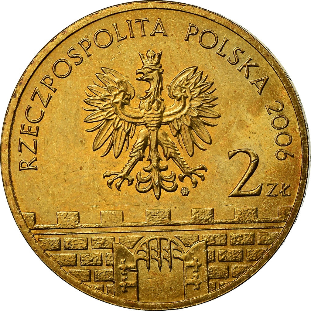 Coin, Poland, 2 Zlote, 2006, Warsaw, , Brass, KM:543
