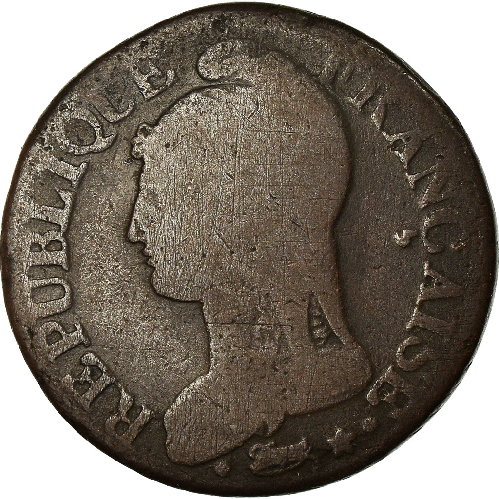 Coin, France, Dupré, 5 Centimes, AN 8, Lille, , Bronze, KM:640.11