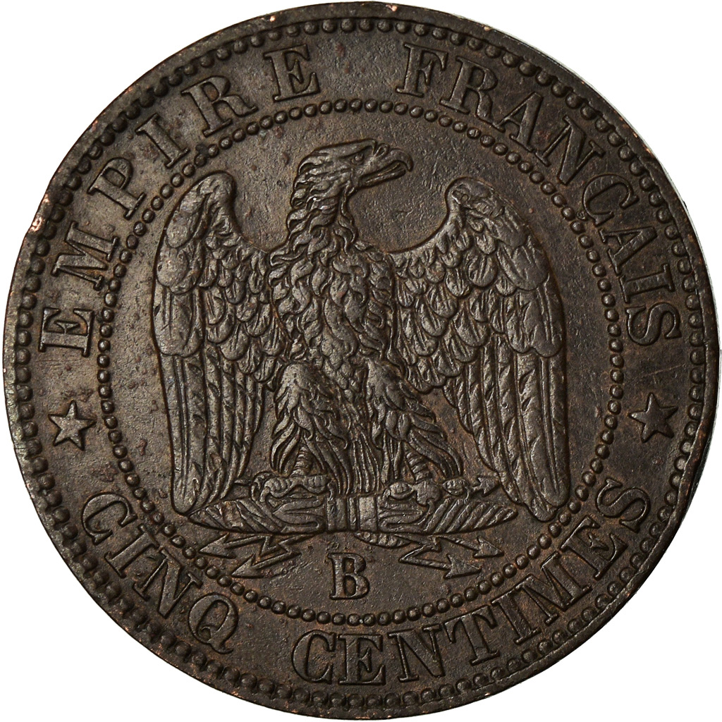 Coin, France, Napoleon III, 5 Centimes, 1853, Rouen, , KM 777.2
